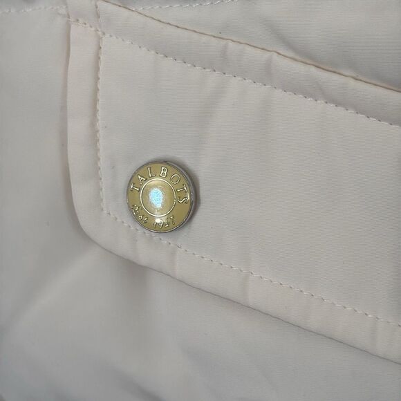 Talbots Petite Puffer Vest‎ Small Petite Ivory Down-Filled Winter Layer - Picture 6 of 11
